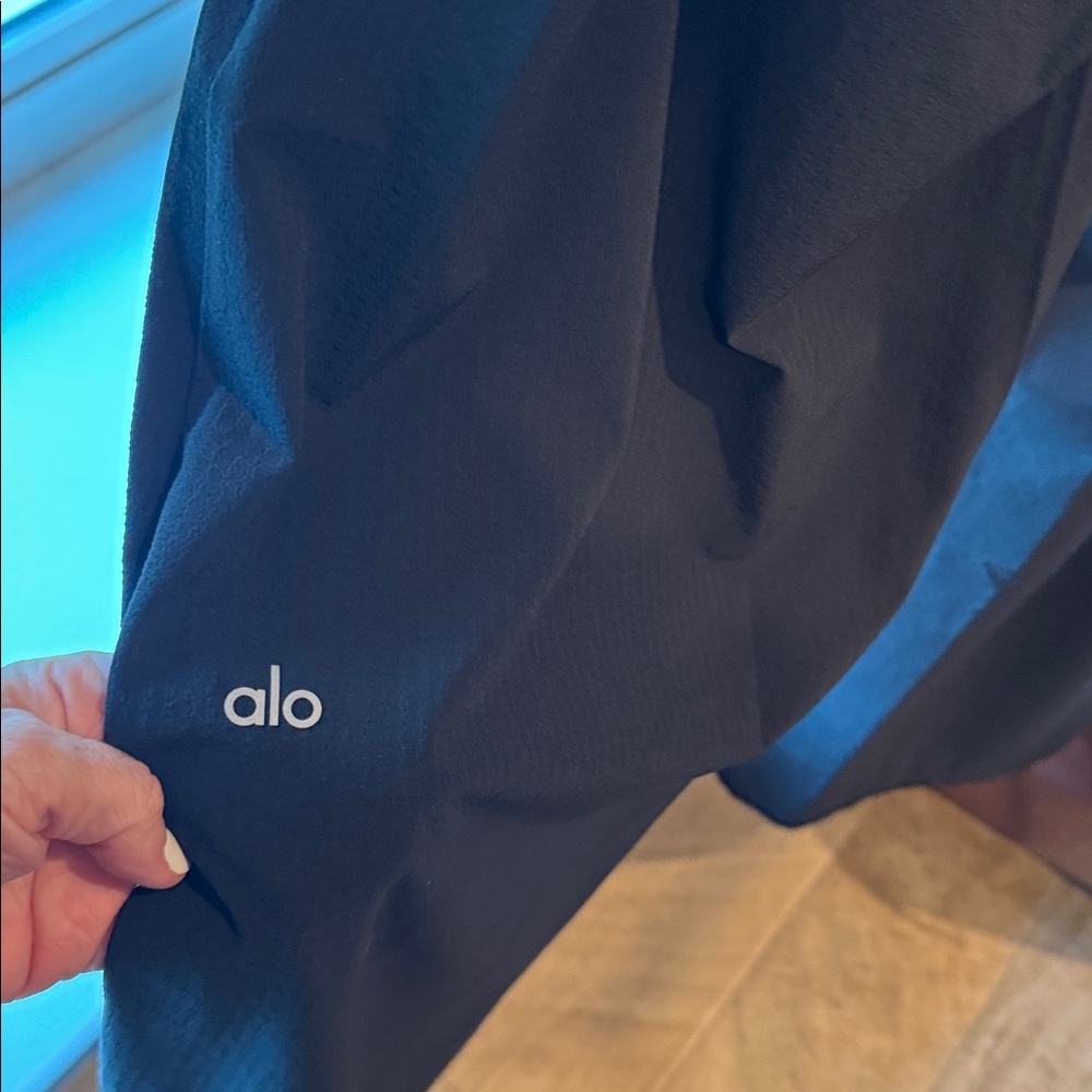 Alo yoga high waist dreamscape black wide leg trousers (long) size xxs - Picture 10 of 16